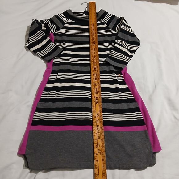 Hatley Medium Long-Sleeved Bodycon Cowl Neck Cotton Spandex Dress Striped - Picture 11 of 16